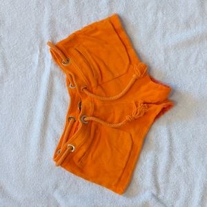 Tory Burch orange terry shorts